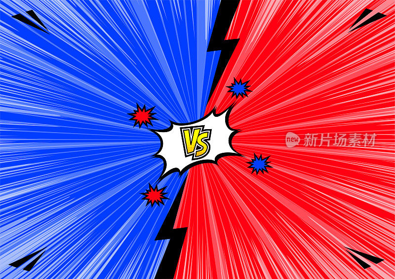 VS画面用ポップアート背景ベクター Cartoon comic background with halftone elements. Retro Pop Art style Fight versus vector illustration.